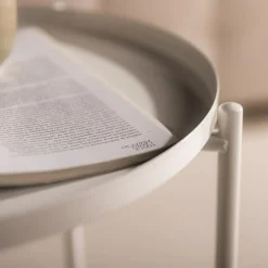 Stolik metalowy biały SALAR