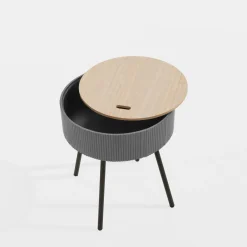 inny Stolik okrągły szary 40,5x47,5 cm