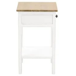 Stolik z drewna biały ASANTE