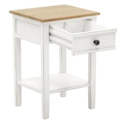 Stolik z drewna biały ASANTE