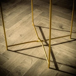 Stoliki Kawowe| Stolik z tacą czarno-złoty 48 cm