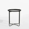 Stolik z tacą czarny 46 cm