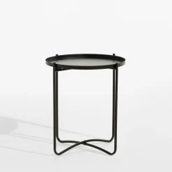 Stolik z tacą czarny 46 cm
