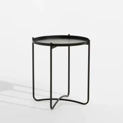 Stolik z tacą czarny 46 cm