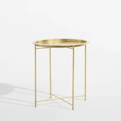 Stoliki Kawowe| Stolik z tacą złoty 50 cm