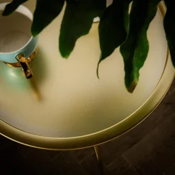 Stoliki Kawowe| Stolik z tacą złoty 50 cm