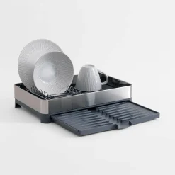 Suszarki I Ociekacze|inny Suszarka na naczynia rozsuwana srebrno-szara 43x29,5x8 cm