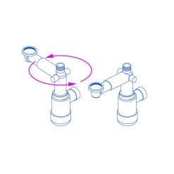 Umywalki I Baterie|Umywalki I Baterie|Deante Syfon do umywalki teleskopowy biały SPACE-SAVER LUX