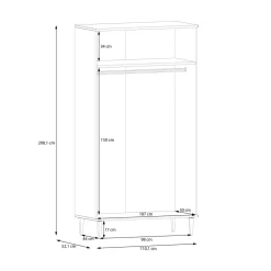 Szafy Uchylne|FORTE Szafa boho CALASETTA