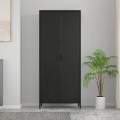 inny Szafa 2-drzwiowa grafitowo-czarna SOLANS