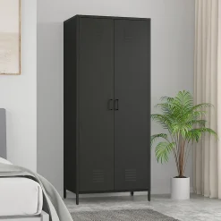 inny Szafa 2-drzwiowa grafitowo-czarna SOLANS