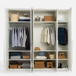 Szafy Uchylne|inny Szafa 5-drzwiowa z listwą okalającą PIANO biała wysoki połysk