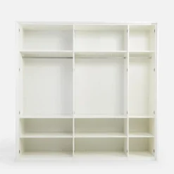 Szafy Uchylne|inny Szafa 5-drzwiowa z listwą okalającą PIANO biała wysoki połysk