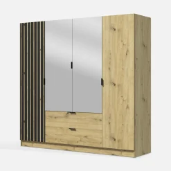 Exline Szafa 4-drzwiowa z lustrem MAXI 200 cm