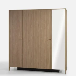 Szafy Z Lustrem|Szafy Uchylne|LENART Szafa 4-drzwiowa z lustrem SNUGLY