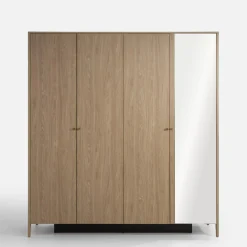 Szafy Z Lustrem|Szafy Uchylne|LENART Szafa 4-drzwiowa z lustrem SNUGLY