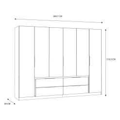 Szafa duża biała z połyskiem LUANO