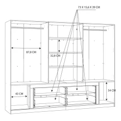 Szafy Uchylne| Szafa duża LUANO biały mat