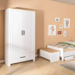 Dzieci Szafa dwudrzwiowa z szufladą LANZETTE 2D1S