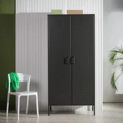 Dzieci inny Szafa metalowa grafitowo-czarna BOHOND