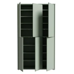 FORTE Szafa na buty 6-drzwiowa ALICE SPRINGS zielona