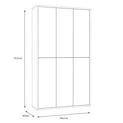 FORTE Szafa na buty 6-drzwiowa ALICE SPRINGS zielona