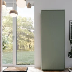 Szafy Uchylne|FORTE Szafa na buty 4-drzwiowa ALICE SPRINGS zielona