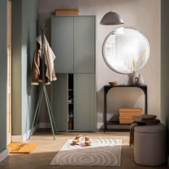 Szafy Uchylne|FORTE Szafa na buty 4-drzwiowa ALICE SPRINGS zielona