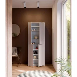 FORTE Szafa na buty 4-drzwiowa ALICE SPRINGS szara