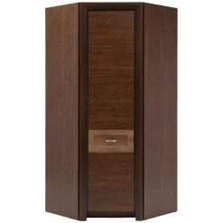 Szafy Narożne|DiTrendi Szafa narożna ciemny brąz PARIS