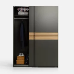 Dzieci inny Szafa przesuwna antracyt METROPOLITAN 150 cm