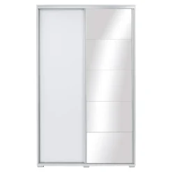 Szafy Z Lustrem|Szafy Przesuwne| Szafa przesuwna biała ONTARIO 150 cm