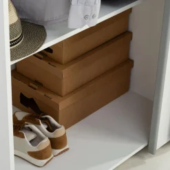 Szafy Przesuwne|inny Szafa przesuwna biała TEMPO 2D z półkami