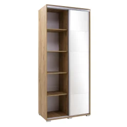 Szafy Z Lustrem|Szafy Przesuwne| Szafa przesuwna dąb craft ONTARIO 100 cm