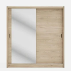 Szafy Z Lustrem|Szafy Przesuwne|inny Szafa przesuwna INES z lustrem 203 cm dąb cremona