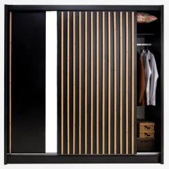 Exline Szafa przesuwna z lamelami i lustrem LAMELLO