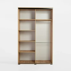 Szafa przesuwna z lamelami i lustrem LIMA