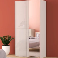 FORTE Szafa przesuwna z lustrem FITIO połysk 120 cm