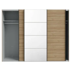 Szafy Z Lustrem|Szafy Przesuwne|FORTE Szafa przesuwna z lustrem 3-drzwiowa HIGH ROCK