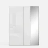 Szafy Z Lustrem|Szafy Przesuwne|FORTE Szafa przesuwna z lustrem FITIO połysk 180 cm