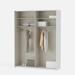 Szafy Z Lustrem|Szafy Przesuwne|FORTE Szafa przesuwna z lustrem FITIO połysk 180 cm