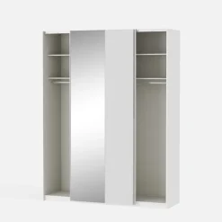 Szafy Z Lustrem|Szafy Przesuwne|FORTE Szafa przesuwna z lustrem FITIO połysk 180 cm