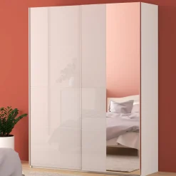 Szafy Z Lustrem|Szafy Przesuwne|FORTE Szafa przesuwna z lustrem FITIO połysk 180 cm
