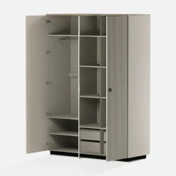 Szafy Z Lustrem|Szafy Uchylne|Esteti Szafa ryflowana do sypialni DOMINICA