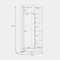 FORTE Szafa ryflowana FIXSMILE