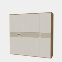 FORTE Szafa ubraniowa z ryflowaniem RANKIN