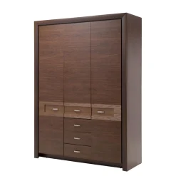 DiTrendi Szafa z drążkiem półkami i szufladami ciemny brąz PARIS