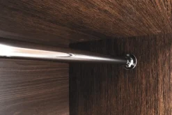 DiTrendi Szafa z drążkiem półkami i szufladami ciemny brąz PARIS