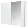 Szafy Z Lustrem|Szafy Przesuwne| Szafa z lustrem biała BASTIA 250 cm