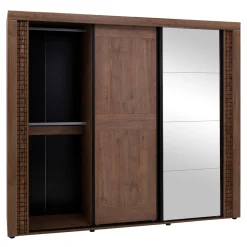 Szafy Z Lustrem|Szafy Przesuwne|Furni Home Szafa z lustrem DORIAN 3D, z oświetleniem